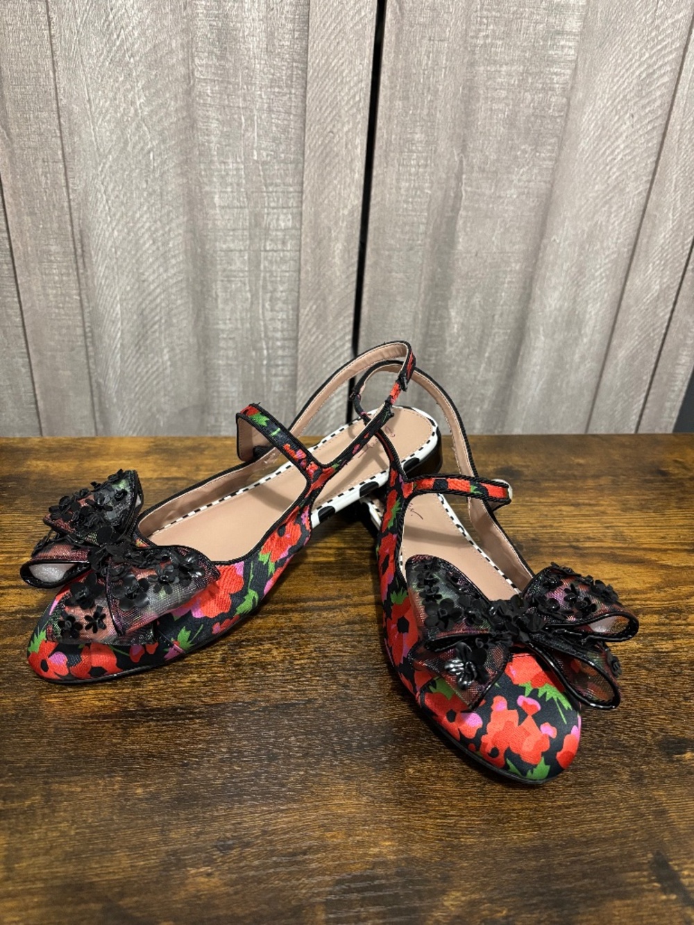 Betsey Johnson Livy Embellished Bow Mary Jane Flats 9.5M